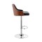 Armen Living Asher Adjustable Black Faux Leather and Chrome Finish Bar Stool LCARBAWABL - alternate 8